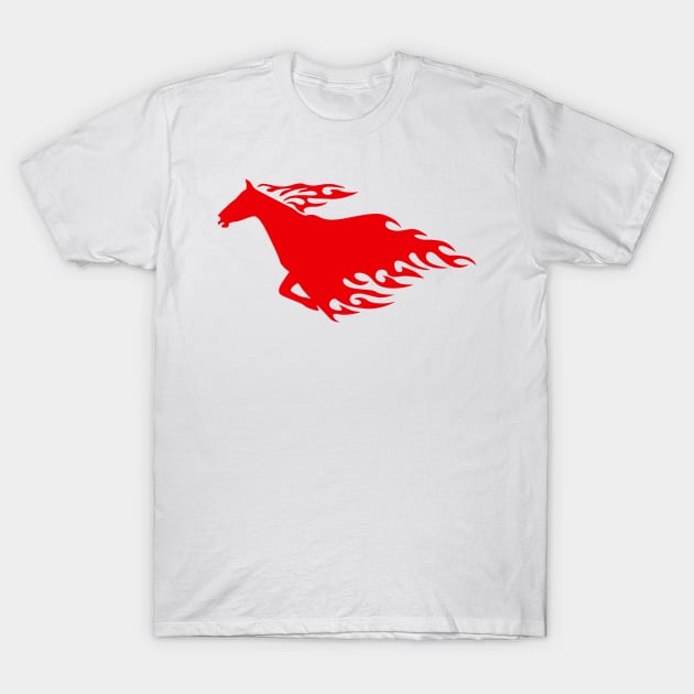 Flaming Stallion 14 T-Shirt by PhantomLiving